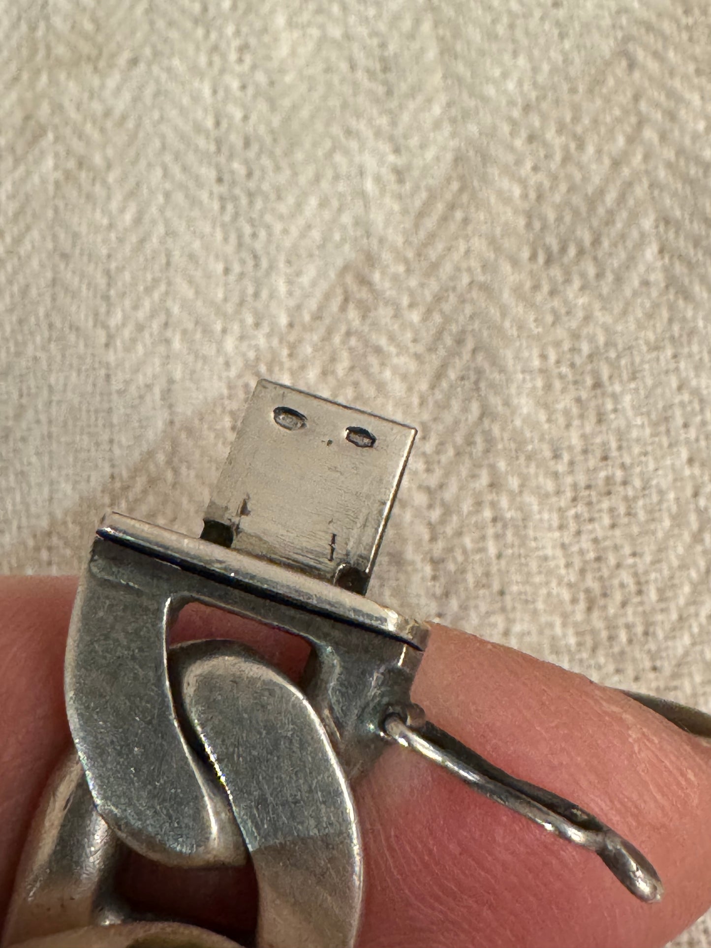 Heavy Sterling Vintage Mariner Link Bracelet