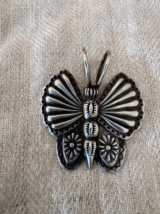 Beautiful Native American Sterling Butterfly