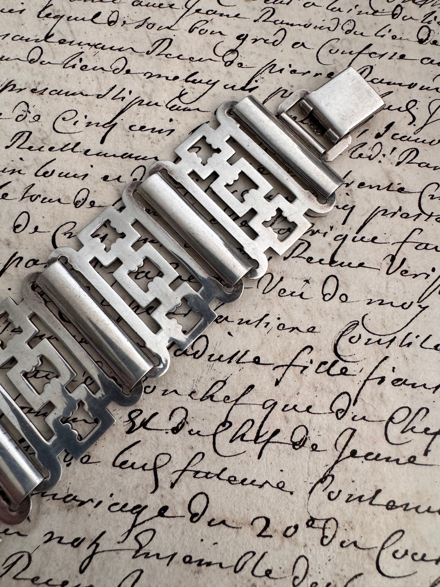 Incredible Sterling Silver Retro Bracelet