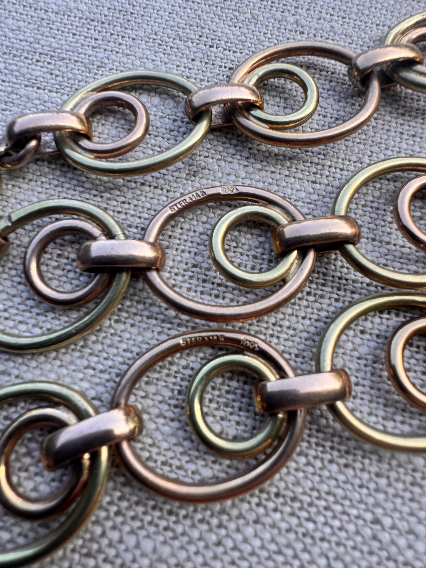 Amazing Sterling Vermeil Necklace and Bracelet Set
