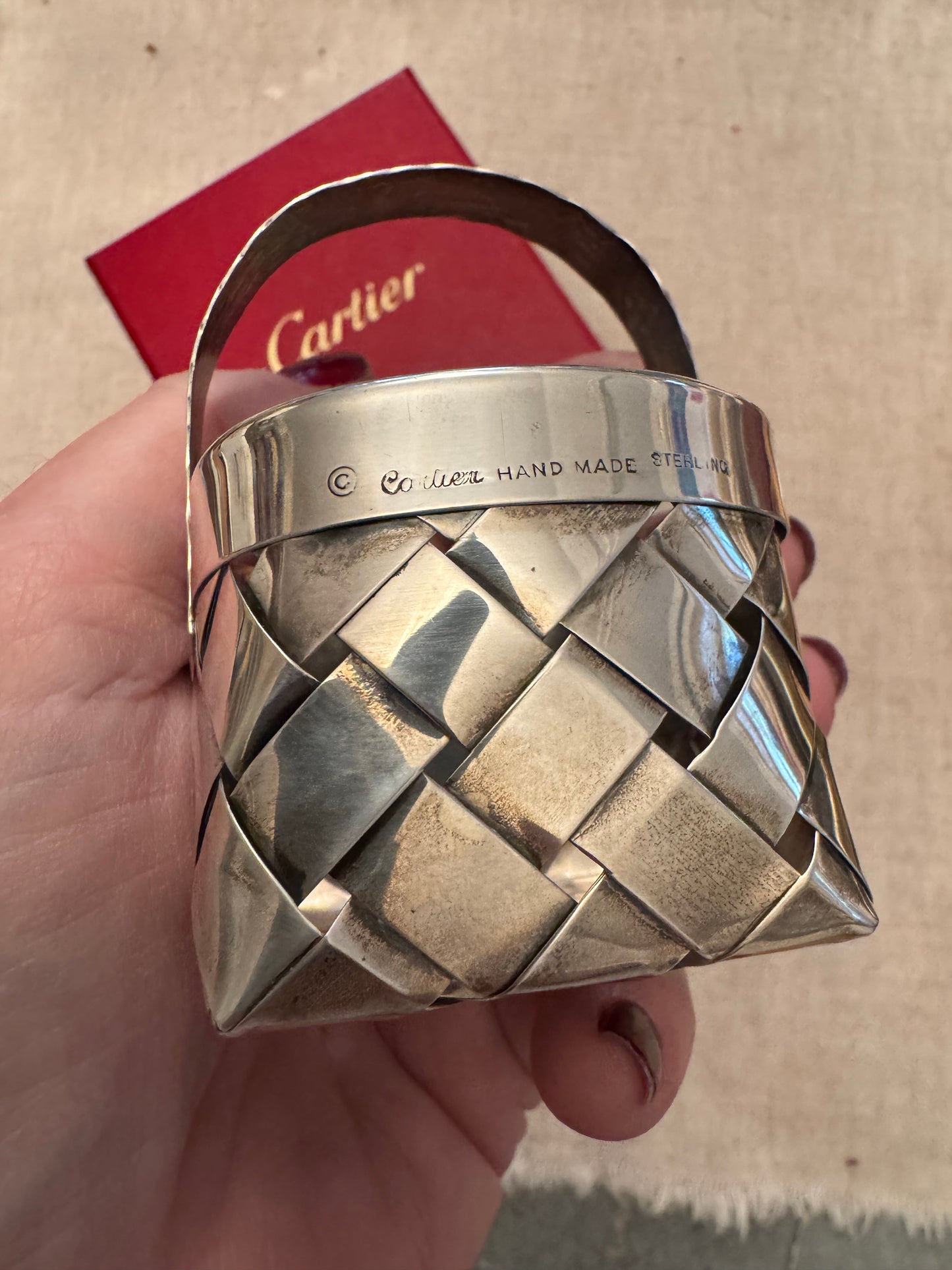 Spectacular Cartier Vintage Silver Basket