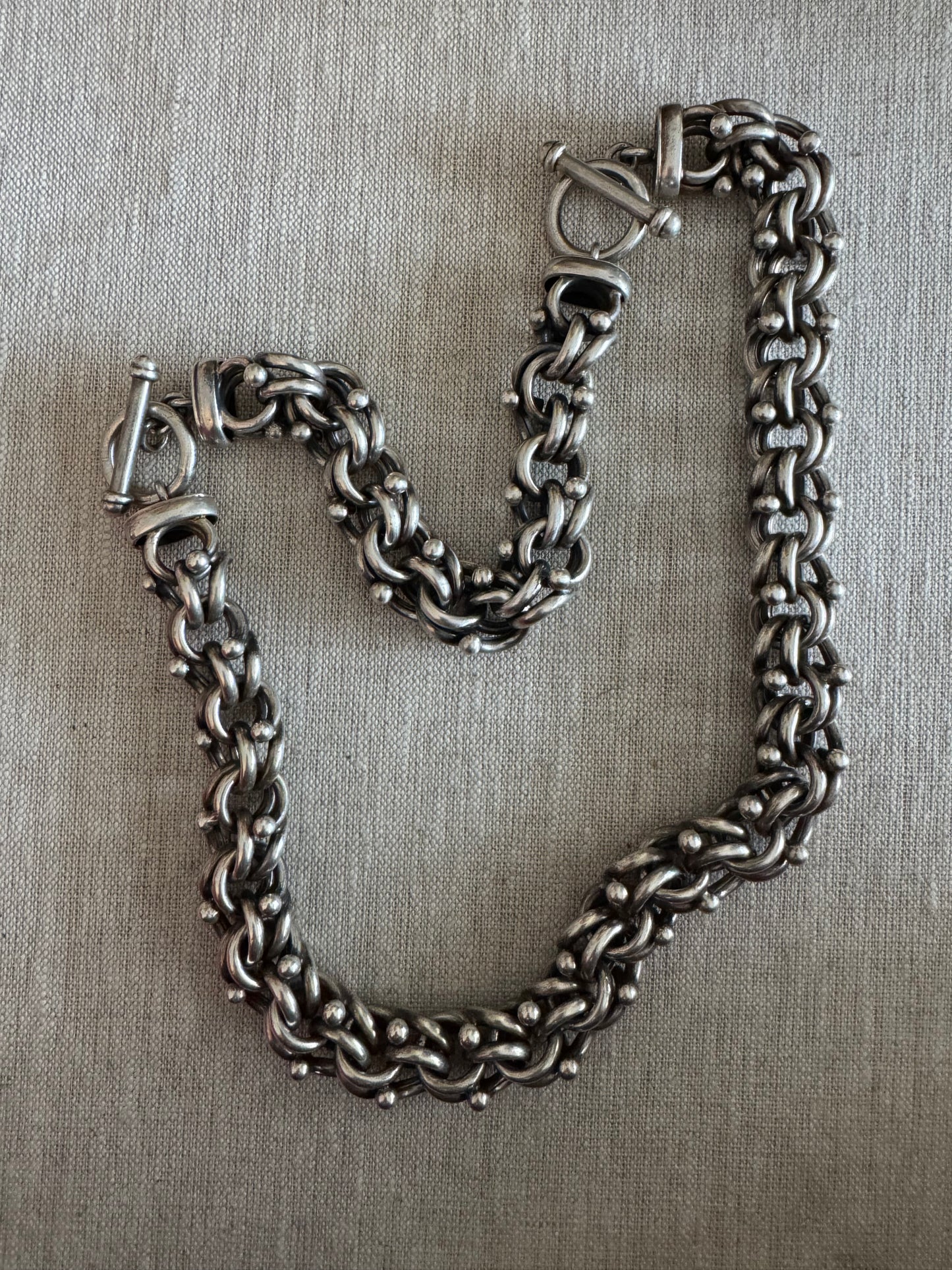 Enormous and Spectacular Sterling Necklace and Bracelet Set