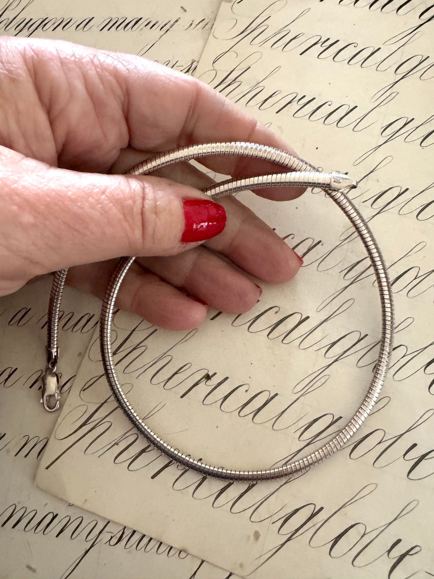 Vintage 1980’s Sterling Italian Omega Chain