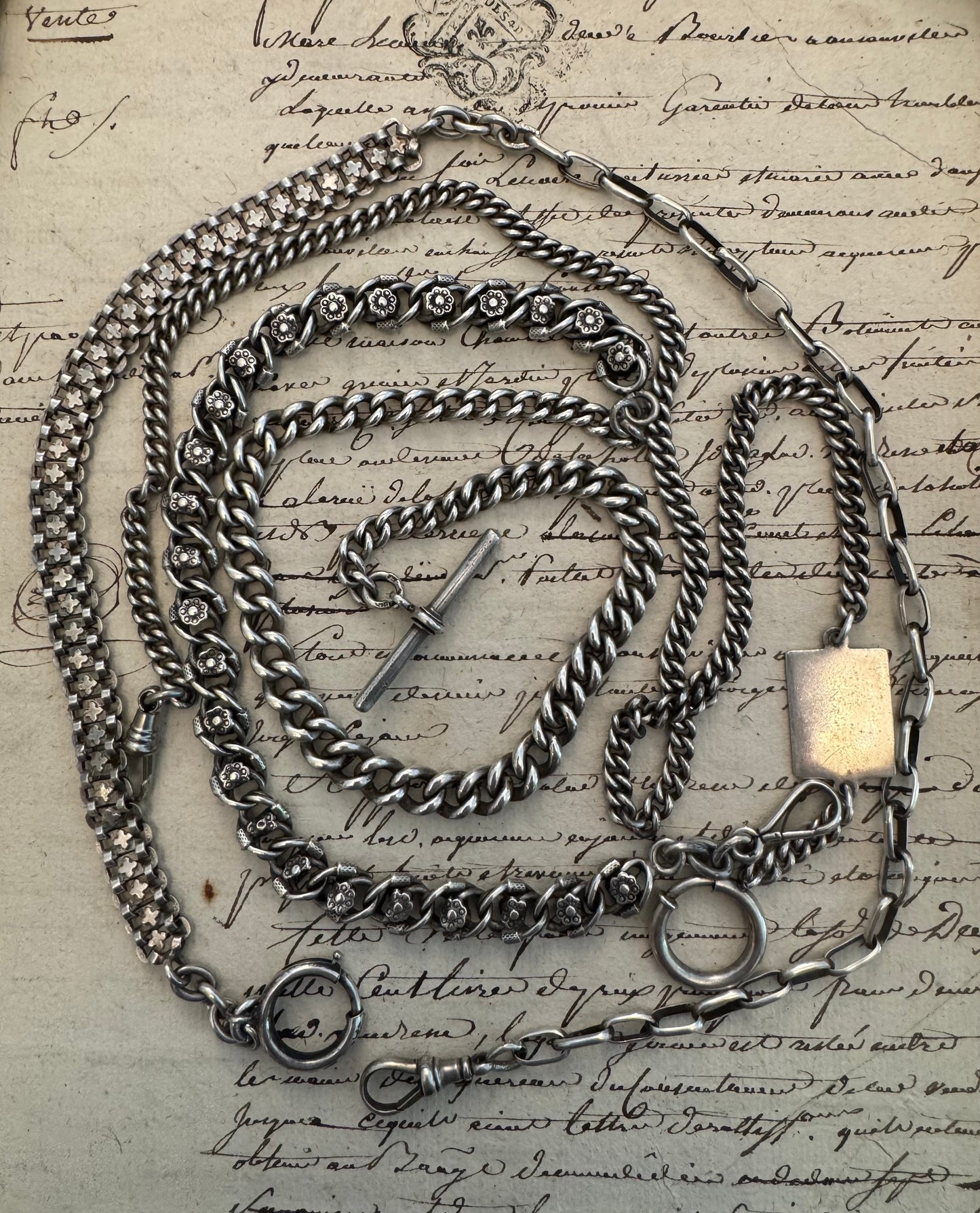 Sterling silver Victorian watchchain
