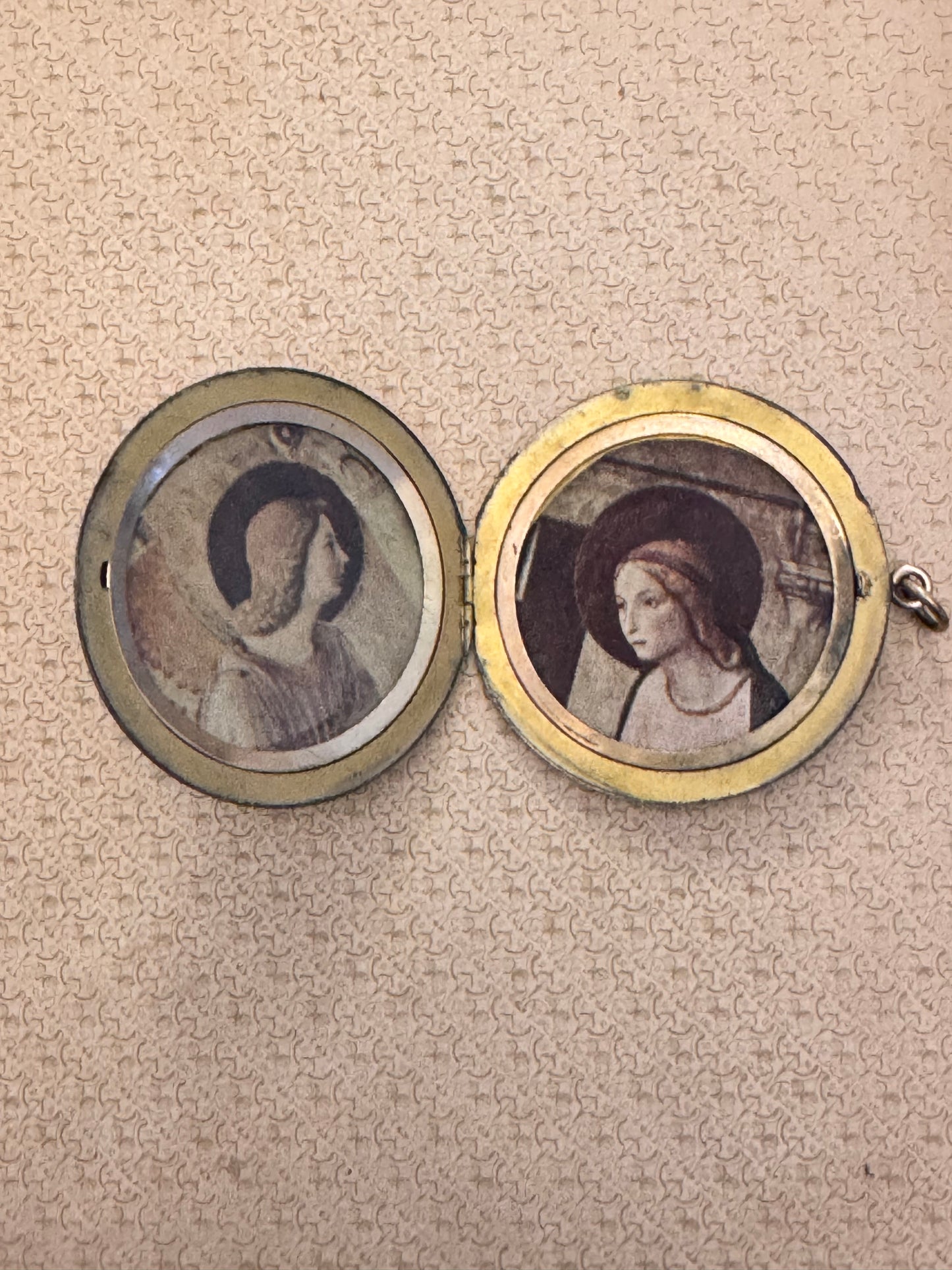 Large Round Gold Filled Art Nouveau Locket