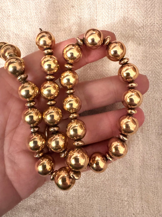 Super ENORMOUS Vintage Gold Filled Beads