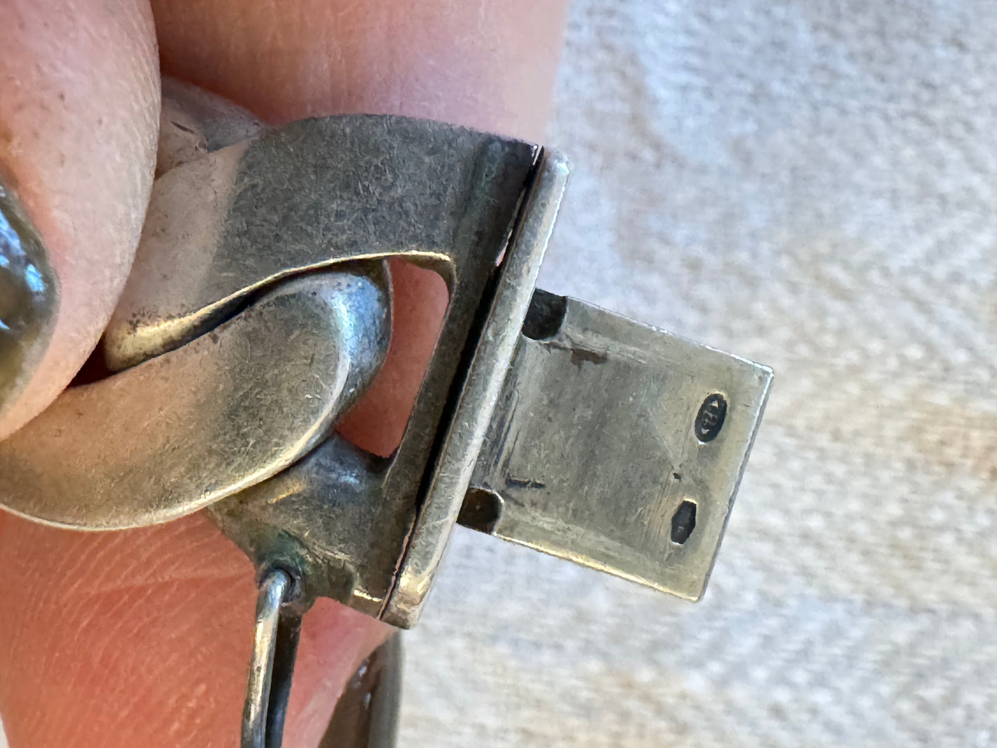 Heavy Sterling Vintage Mariner Link Bracelet