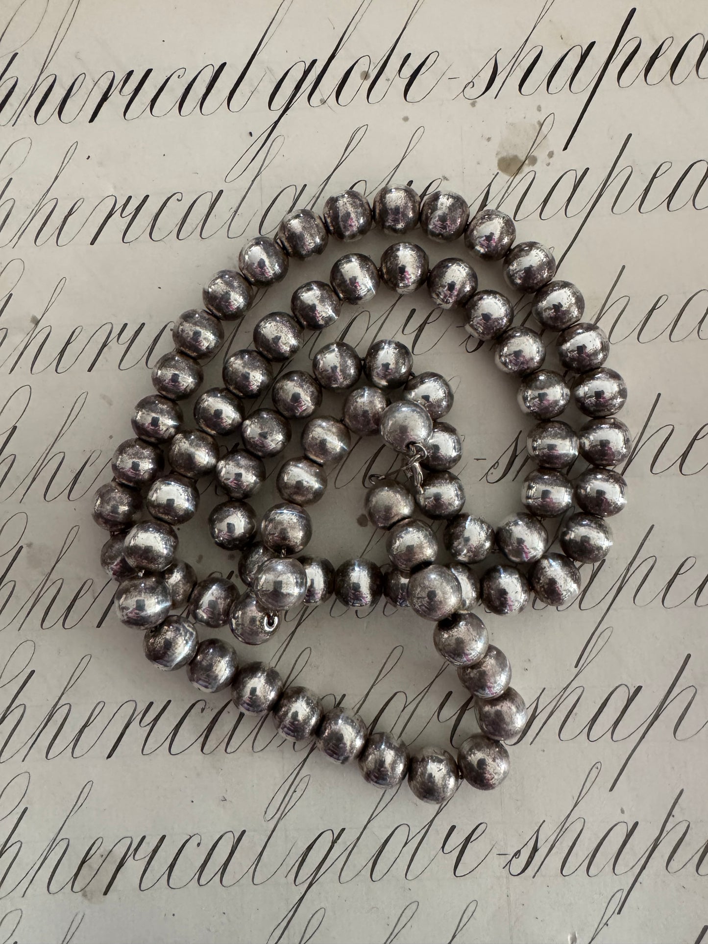 Super long and chunky sterling silver beads
