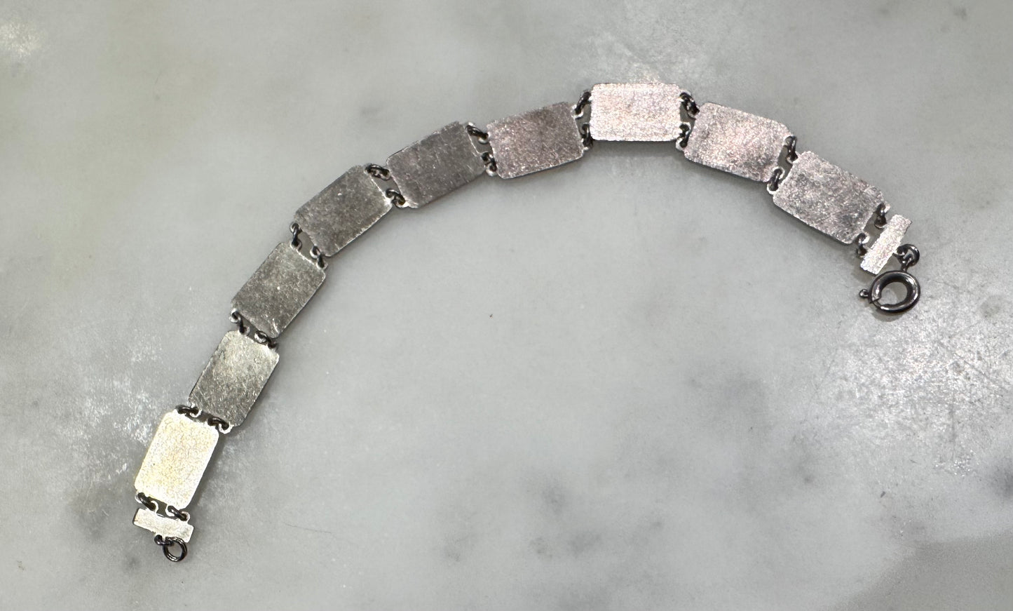 Vintage Silver and Hand Painted Enamel Bermuda Scenes Bracelet