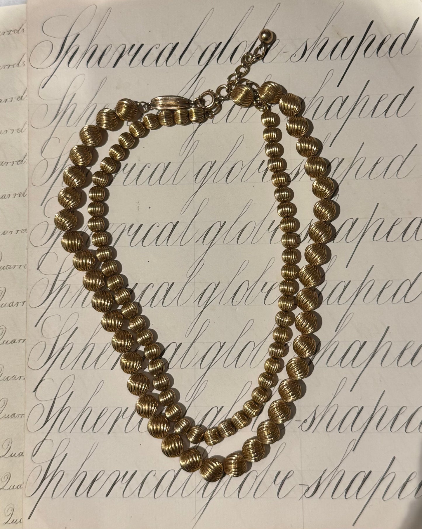 MEDIUM Vintage Fluted Gold Filled Beads