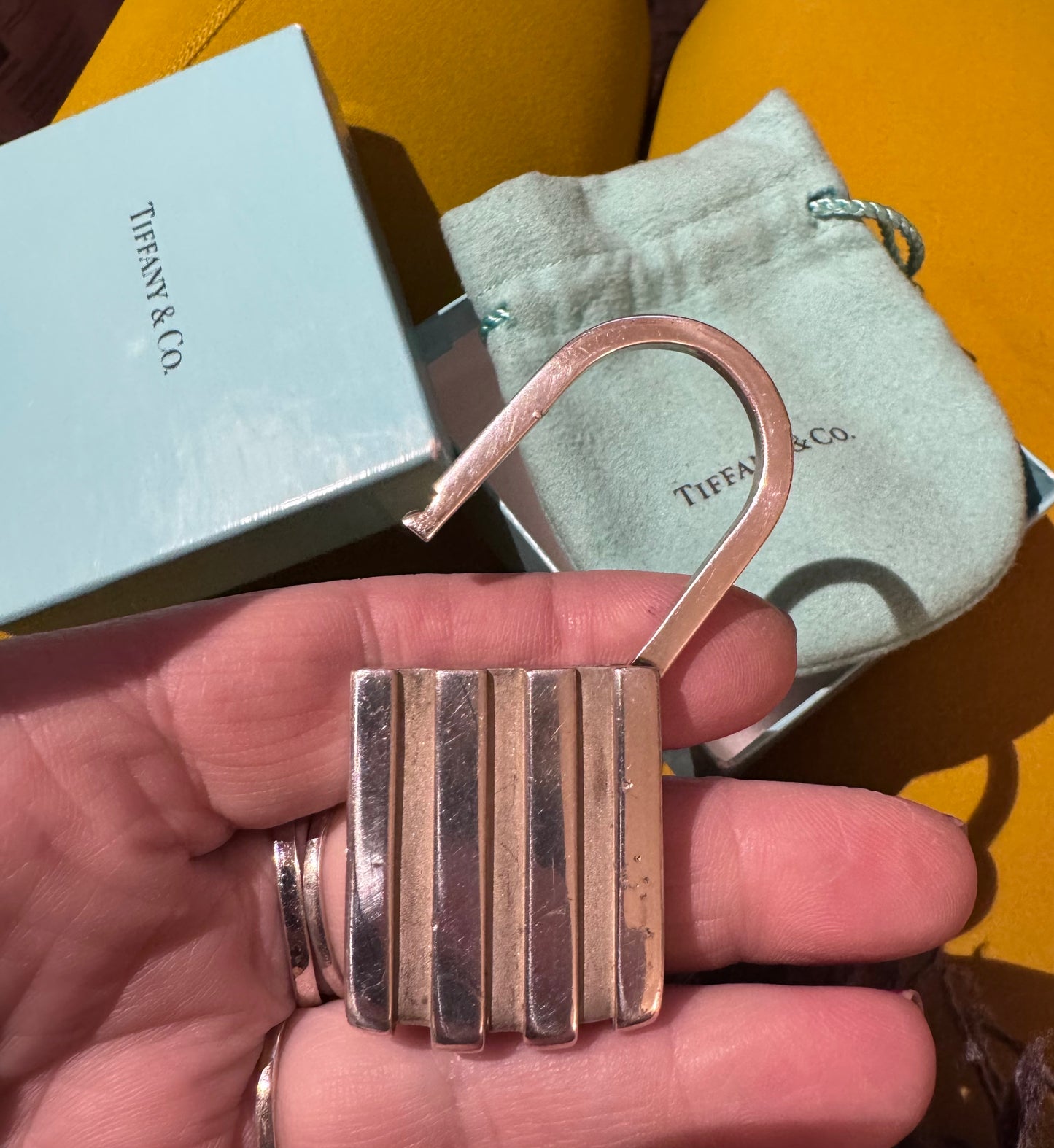 Vintage Tiffany Sterling Padlock dated 1995