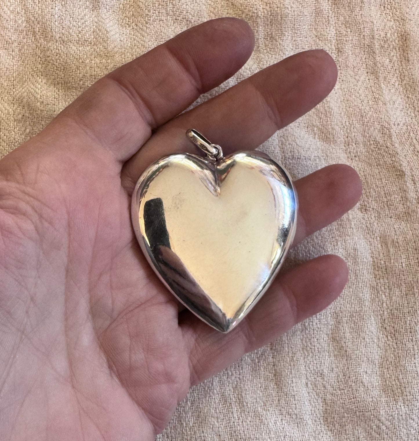 Simple Huge Silver Heart