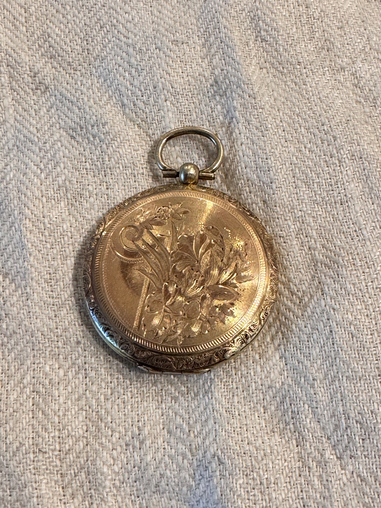 Exquisite Victorian Engraved and Engine Turned Locket with Daguerreotype