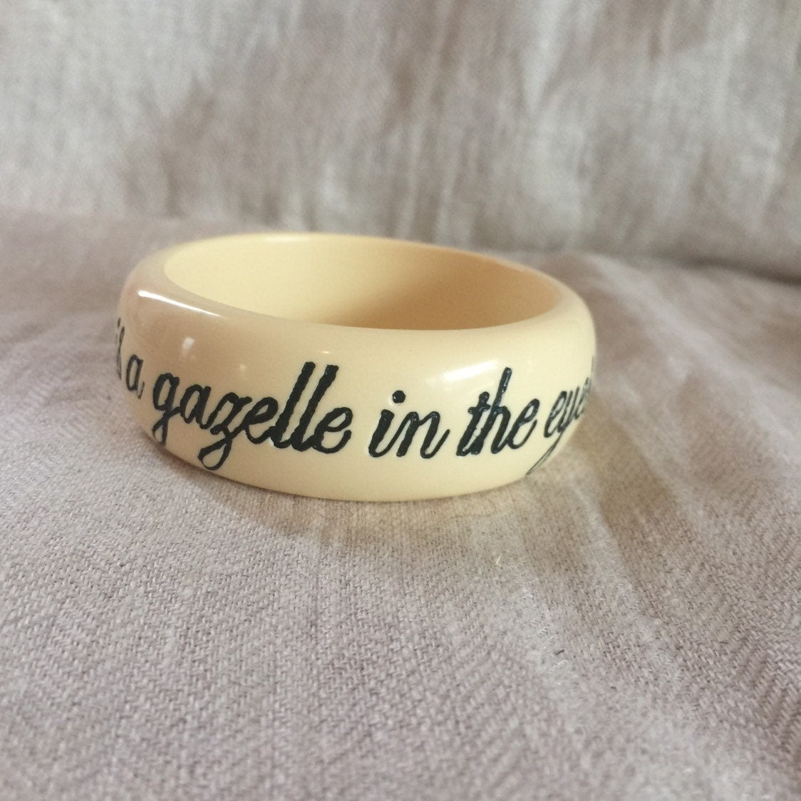 Every beetle is a gazelle in the eyes of its mother - Nantucket Bangle