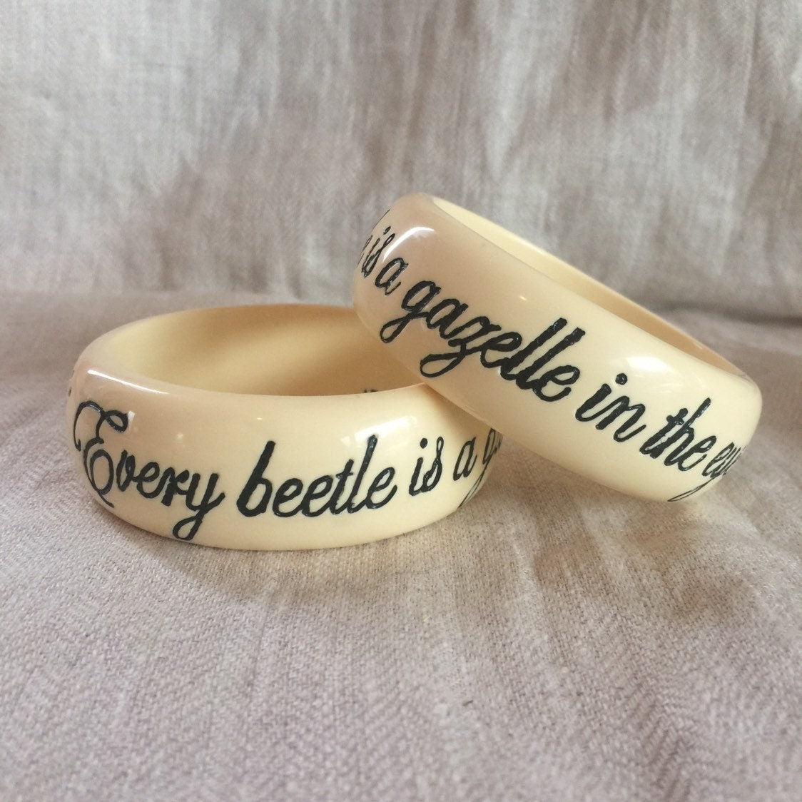 Every beetle is a gazelle in the eyes of its mother - Nantucket Bangle
