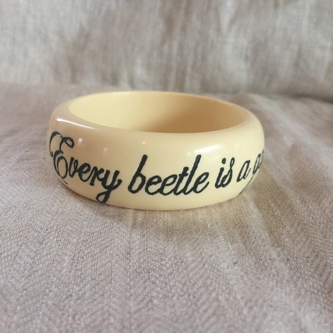 Every beetle is a gazelle in the eyes of its mother - Nantucket Bangle